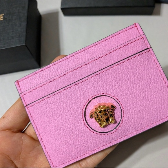 Versace Pink La Medusa Card Holder – New in Box